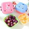 Double Layer Fruit Animal Children Plastic Food Storage Box Tableware Lunch Box Fresh Keeping Box