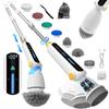 Packlyx Cordless Bath Polisher with Electric Cleaning 4 Angle 8 Replacement 11 Adjustable and 2 Rotation Perfect for Bathroom This Turbo Pro Brush Is