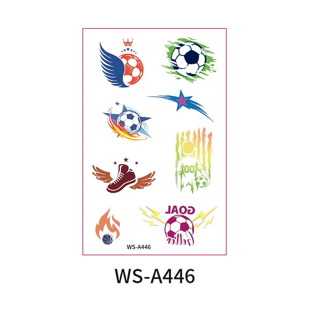 World Cup Waterproof Cartoon Face Tattoo Stickers for Sports Events and Parties