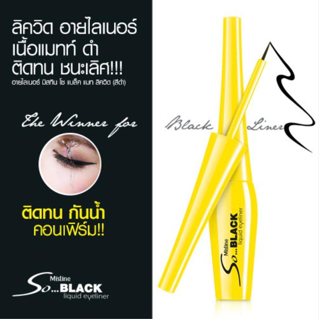 Mistine SO BLACK MATTE LIQUID EYELINER 4 G. 12689 - Тайский косметический макияж
