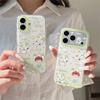 Милый Мультяшный Кот Принт Прозрачный Чехол Для Телефона Для iPhone 15 16 17 Pro Max INS Милый Большое Окно Ударопрочный Защитный Чехол