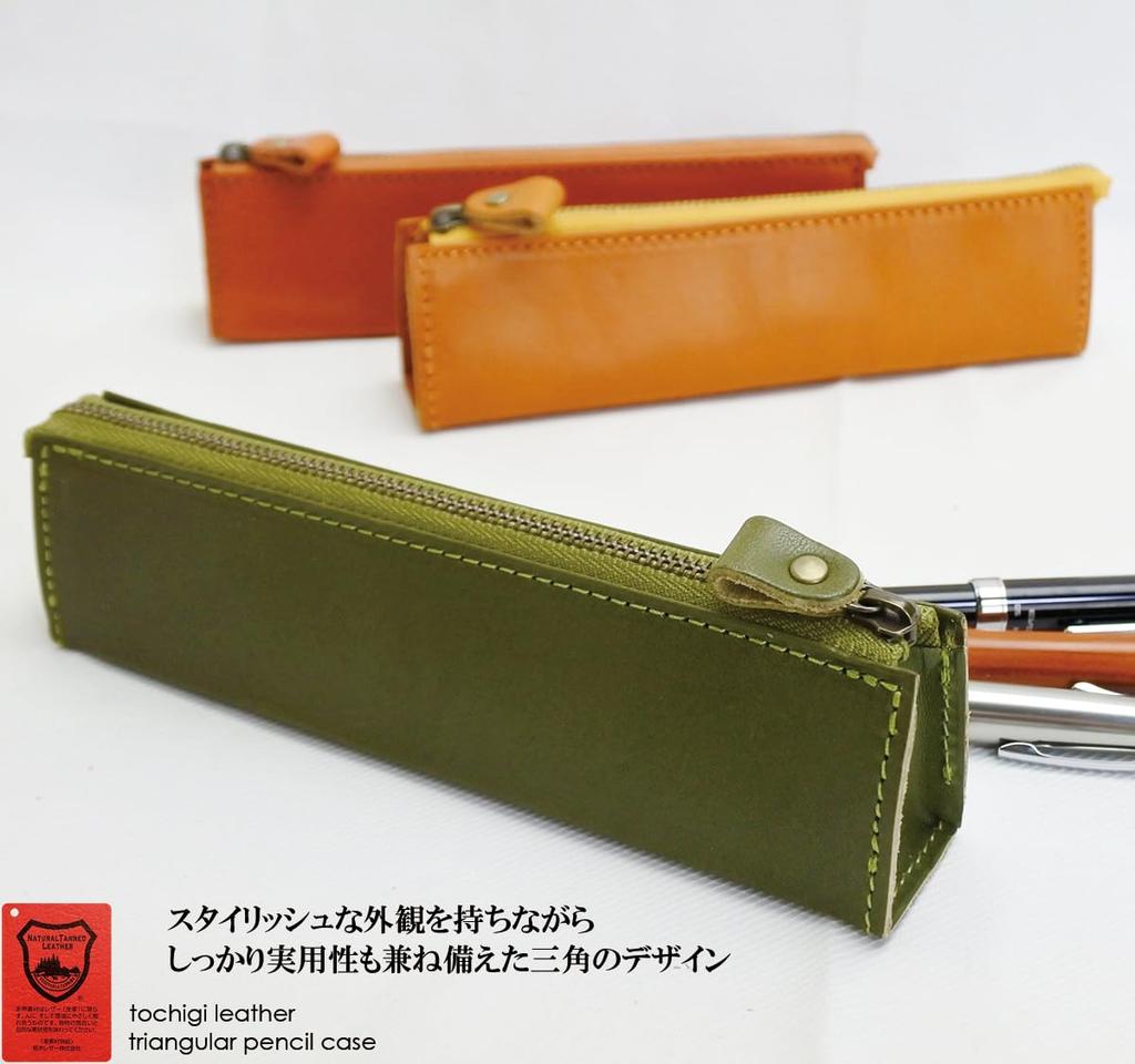 Пенал из натуральной кожи Tochigi Leather Slim Stylish Adult Simple 5 Pencil Case Сделано в Японии (Шоколад)