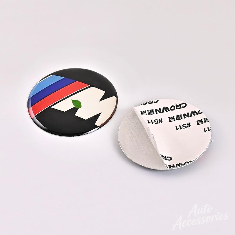BAD1 45MM Car Steering Wheel Stickers Styling Decorate Decal For BMW M Power Motorsport Emblem Badge Decals Auto Interior Accessories DQ0