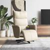 Massage Chair with Footrest Cream Faux Leather
