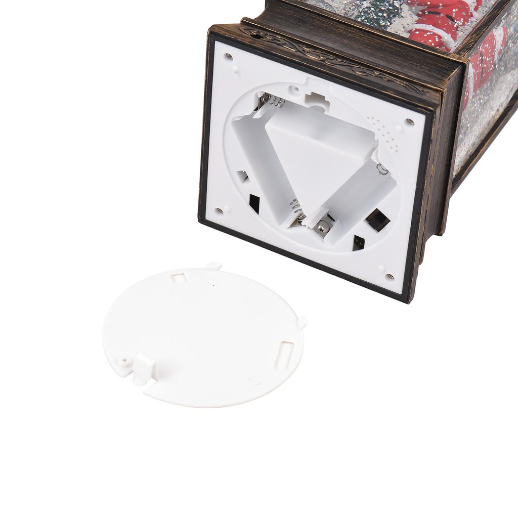 Снежный шар-фонарь с музыкой Рождественский снег Крутящаяся вода Блестящий светодиодный свет Санта-Клауса с