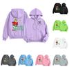 Kids Fashion Lightweight Long Sleeve Zipper Hoodie Christmas Printed Hoodie With Pockets