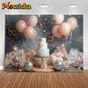Mocsicka Фон для фотосессии Cake Smash Новорожденная Девочка День Рождения Малыша Портрет Декорация Фон Обои для Фотостудии