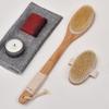 Hanging Rope Bath Body Brush Wooden Handle Body Scrub Brush Long Handle Brush  Daily Body Care
