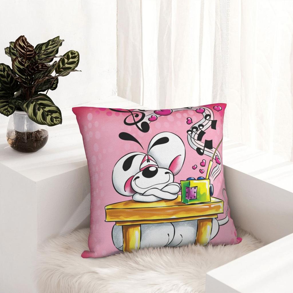 Cartoon Diddl Diddlina Pillow Case Cushion Cover Square Printed Pillow Cover Vintage Pillowcases For Chair Sofa Home Decoration