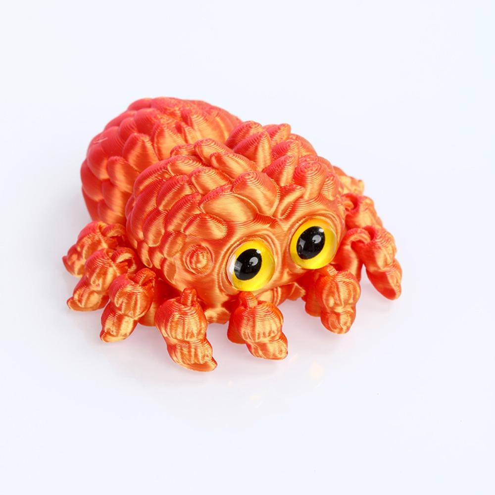 Colorful Appearance 3D Printed Spider Ornament Desktop Size Articulated Fidget Toy  Spider Lovers
