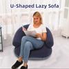 Portable Inflatable Single Sofa Flocking Inflatable Flocking Chair Inflatable Double Sofa  Indoor