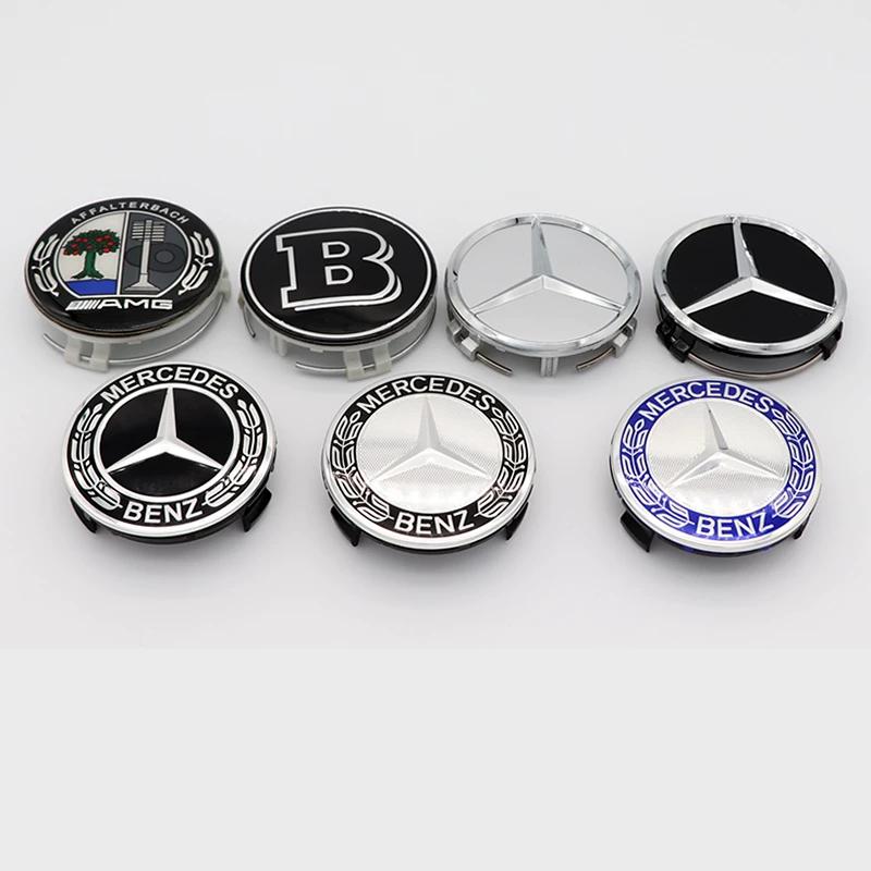 LRQ2 ER 75MM Стайлинг автомобиля Колпачки на ступицы Замена для Mercedes Benz W211 W203 W204 W210 W124 AMG W202 CLA W212 W220 W205