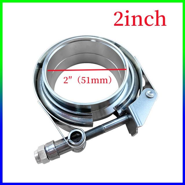Stainless Steel 304 Quick Release V Band Clamp With Male Female Flange Exhaust Pipe Clamp Kit 1.5 Inch-6 Inch 38mm-152mm for Car