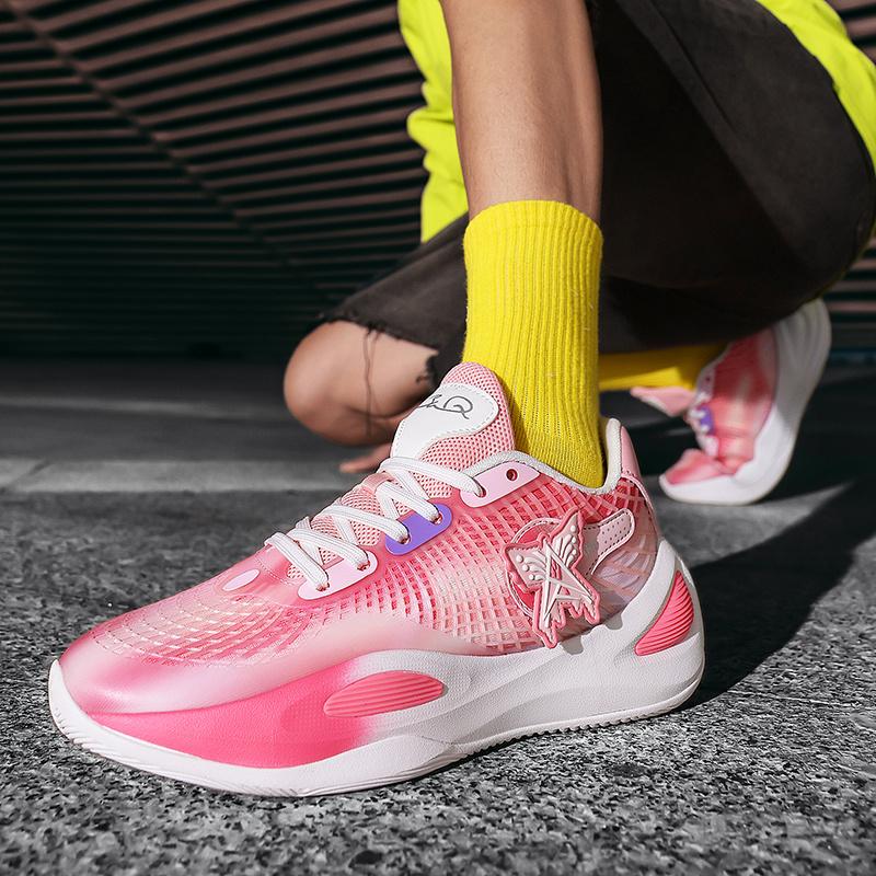 High Quality Purple Basketball Sneaker Man Low Top Platform Unisex Training Shoes Non-slip Match Sports Shoes for Basketball