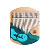 Hluru Kalimba Thumb Piano 21 клавиша Буковое дерево для большого пальца Фортепиано Портативный музыкальный инструмент синий
