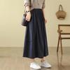 Юбка до половины тела, женская летняя повседневная универсальная эластичная женская юбка, свободная удобная плиссированная юбка большого размера