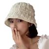 Women Bubble Gauze Bucket Hat, Spring Autumn Thin Textured Foldable Basin Cap, Sun Protection Casual Fisherman Hat, Head Circumference 56-58CM