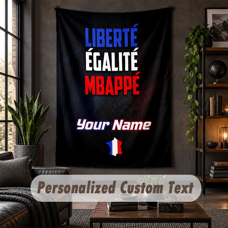 Wall Tapestry France national football team Print Custom Name Text Wall Hanging Home Decor