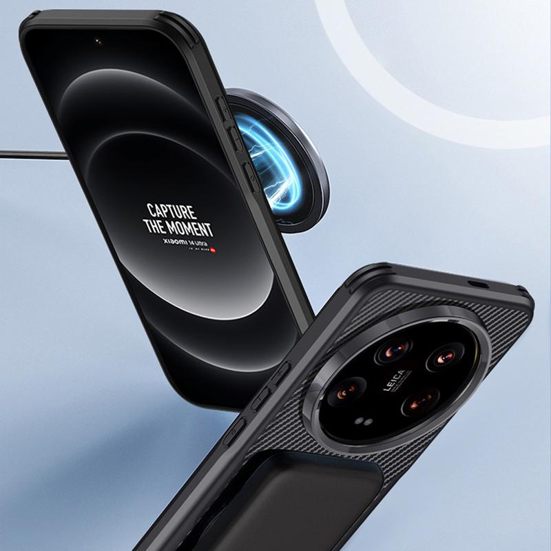 Магнитный чехол для телефона из углеродного волокна для Xiaomi 15 Pro, чехол Magsafe Magsafe для Xiaomi 14 Ultra, магнитный чехол для телефона с беспроводной зарядкой Redmi K70 Pro