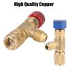 Air Conditioning Repair and Fluoride R22 R410 AC Valve Filler Joint Safety Adapter 1/4 " Air Conditioning Refrigerant Valve 1pc