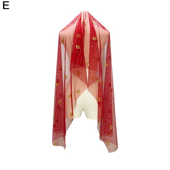 Индийский танец вуаль сетка с горячим тиснением цветы костюм реквизит взрослые дети многоразовые выступления фестивали вечеринки взрослый костюм вуаль