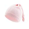 Unisex Soft Cotton Baby Hat with Tail Design & Pacifier Holder, Breathable Adjustable Newborn Cap for 0-12 Months, Spring Autumn Infant Headwear