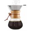 Кофеварка Pour Over объемом 800 мл с ручным кофейным дриппером из боросиликатного стекла и нержавеющей стали
