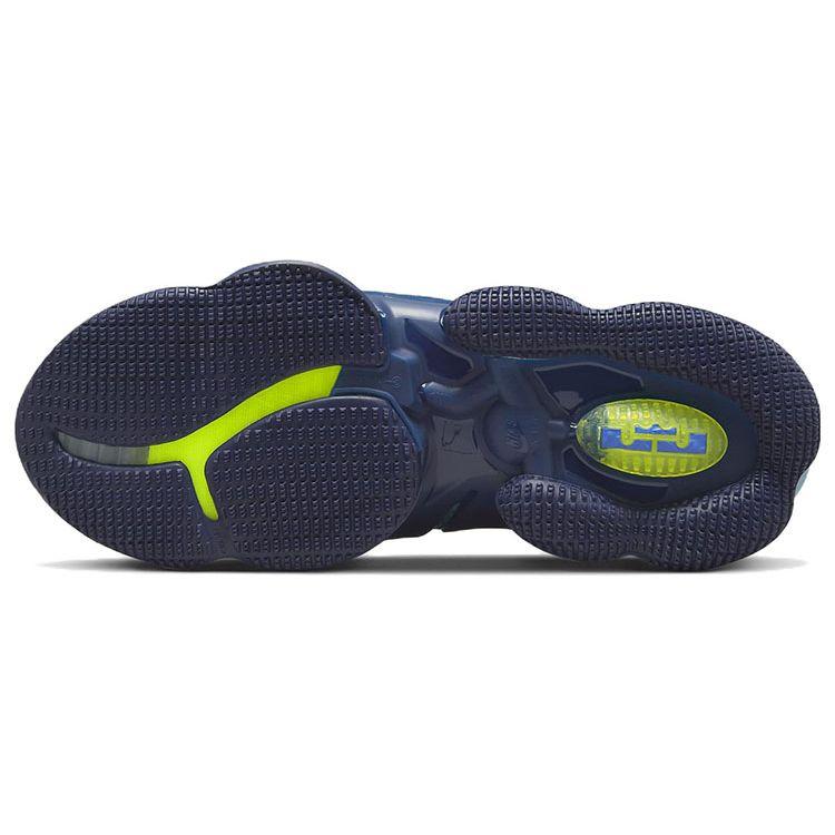 Nike LeBron 19 Fast Food — голландские синие кроссовки унисекс, черненые, синие, поношенные, атомно-зеленые, CZ0203-400