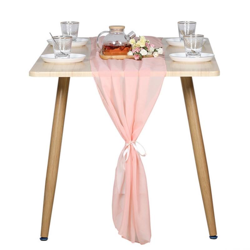 Новый шифоновый настольный флаг в европейском и американском стиле, декоративный настольный флаг, свадебное украшение, настольный флаг из шифоновой пряжи