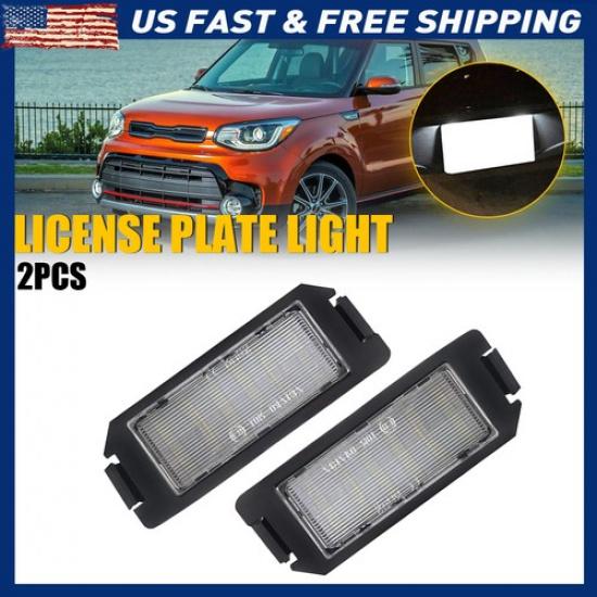 Для 45218 Genesis Kia Soul / 2D Veloster Белые Светодиодные SMD Осветители Номерного Знака Пара