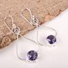 Iolite Earrings, 925 Solid Sterling Silver Earrings Handmade Gemstone Jewelry, Gifts For Wife Brand New Earrings