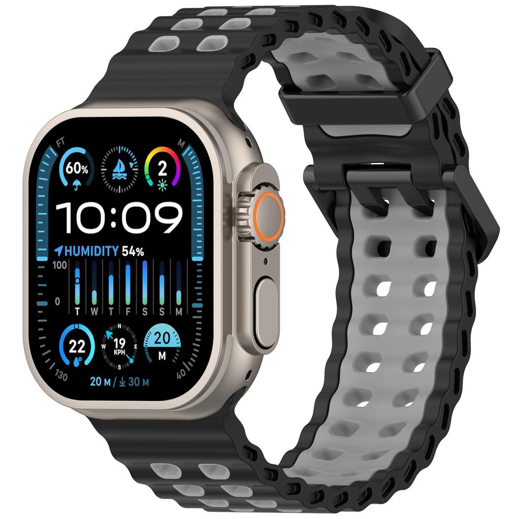 Силиконовый ремешок для Apple Watch Ultra 3 2 1 49 мм 11 10 46 мм 9 8 7 45 мм Дышащий цветной браслет для iWatch 6 5 SE 44 мм