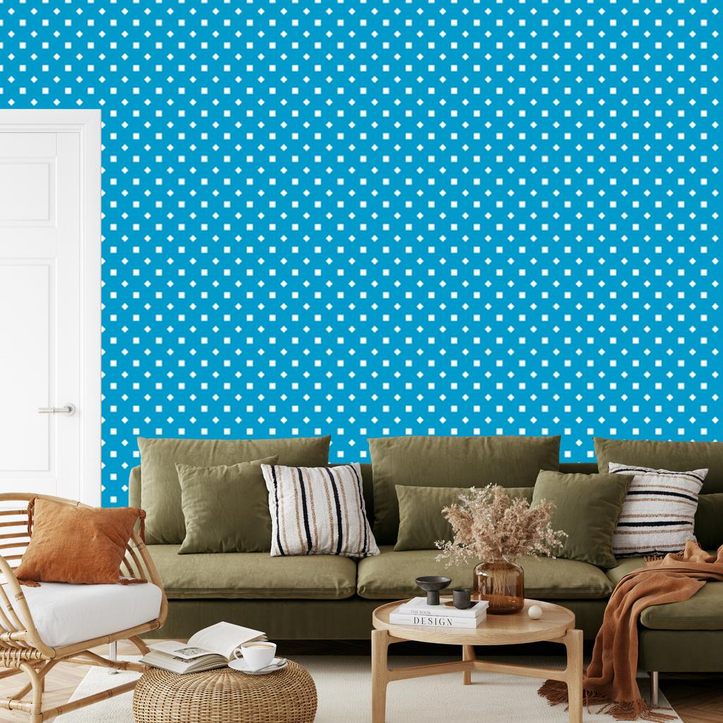 Turquoise Dots Wallpaper, Clear Detail for Living Room and Bedroom 50x1000