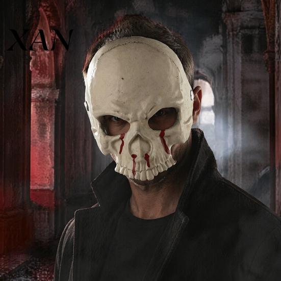 Lightweight PU Foam Skull Mask Halloween Skeleton Mask, Scary with Side Clip, Creepy Horror for Parties Haunted House Cosplay Masquerade Non-burdening