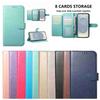 Для Infinix Smart 8/itel A70/Tecno Spark 20... Чехол-кошелек из овечьей кожи, многоразовые слоты для карт и подставка, противоударный защитный чехол (10 цветов)