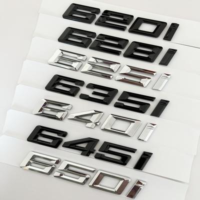 Новые цифры шрифта, буквы 630i, 635i, 640i, 645i, 650i, верхняя эмблема ABS для 6 серии, табличка на багажник автомобиля, наклейка с логотипом, черный хром