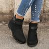 Fashion Retro Buckle Strap Ankle Boots Women New Trend Low Heels Platform Woman Boots Autumn Side Zipper Fashion Solid Shoes for Women