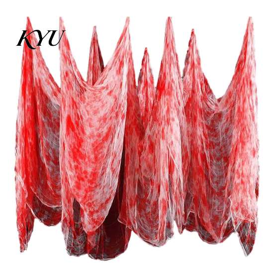 Scary Gauze Fabric Halloween Coarse Mesh Fabric, Polyester Cotton Decor for Haunted Eerie Atmosphere House, Spooky DIY Scene Decoration, Creepy Party
