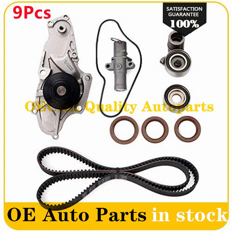 56992-RV0-A05 9Pcs New Timing Belt + Water Pump Kit For Honda Odyssey Pilot Accord Aacura RL MDX TL56992-RV0-A05 56992 RV0 A05