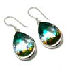 Bi-Color Tourmaline Gemstone 925 Sterling Silver Gift Jewelry Earring 1.77"
