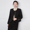 Shenzhen Lurex Tweed French Style Jacket for Women - Long Sleeve, Autumn/Winter Fashion