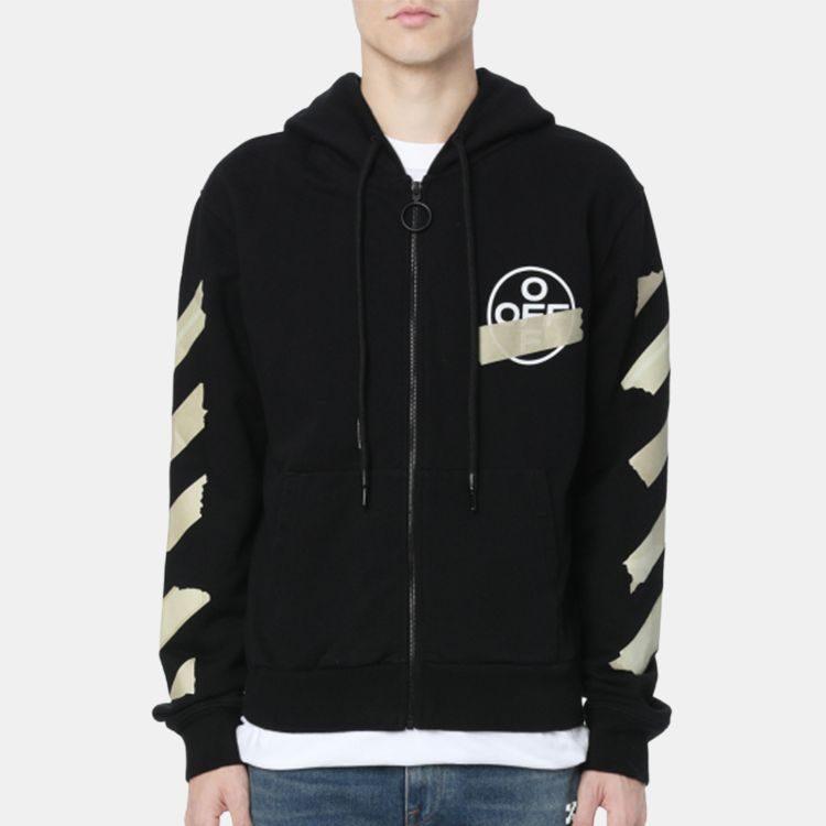 OFF WHITE Толстовка на молнии с принтом Arrows OMBE001G20FLE0021048