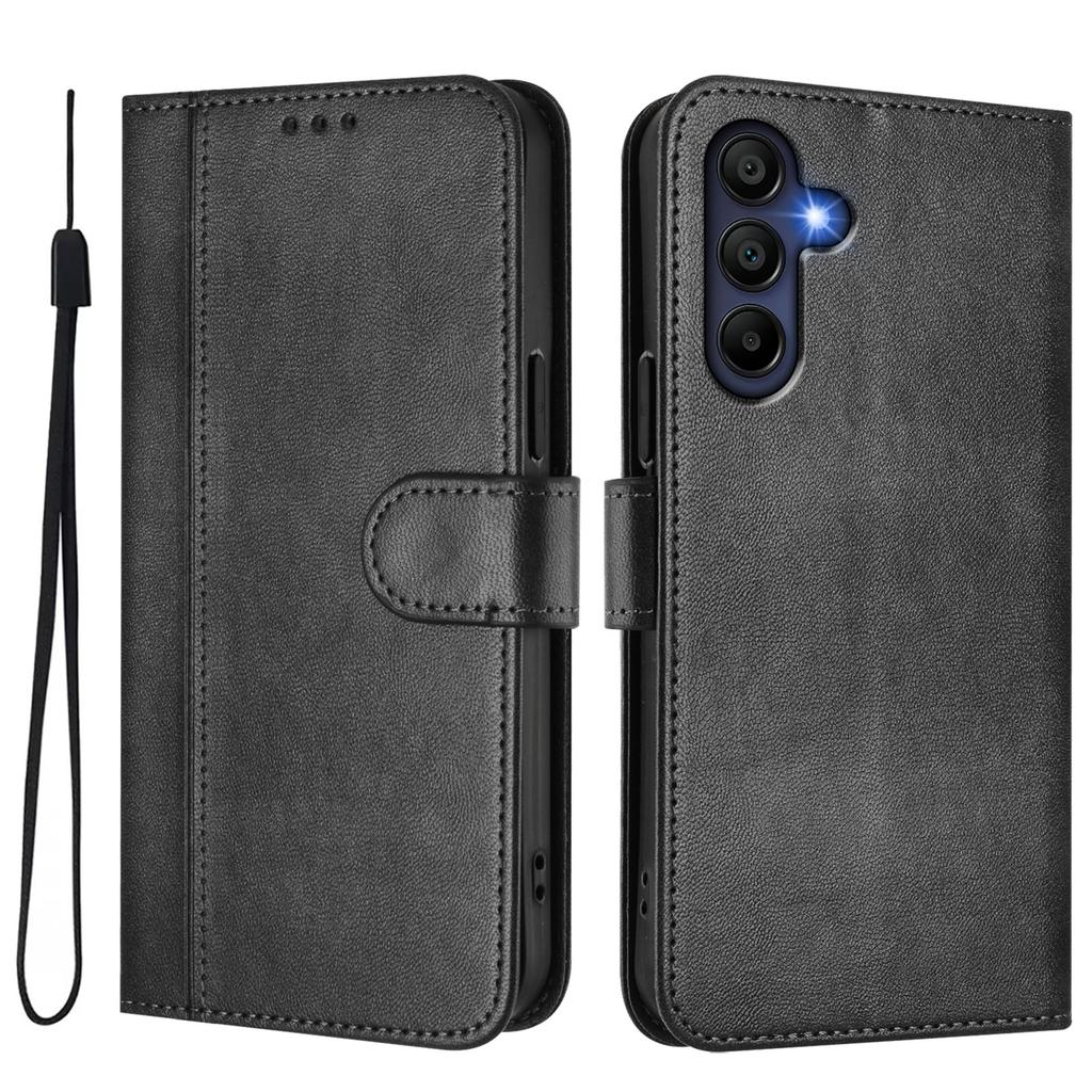 For Samsung Galaxy A16 5G/Galaxy A16 4G Cases Wallet Stand Retro Texture Leather Phone Cover with Lanyard