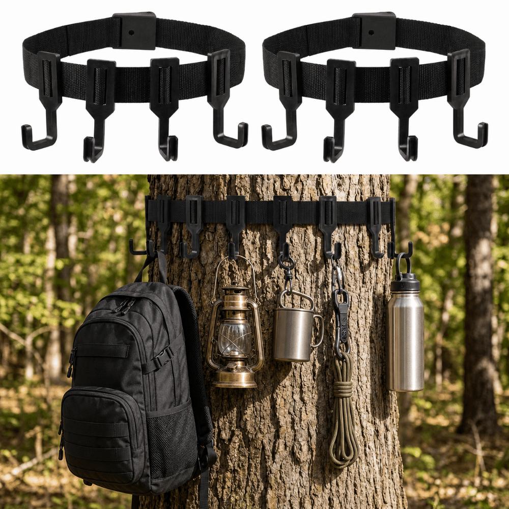 Woven Webbing Gear Hanging Hook Multi-Hooks Hunting Gear Hanger Outdoor Gear Storage