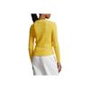 Polo Ralph Lauren SS23 Solid Color Logo Embroidered Cable Knit Sweater Women Sweater Yellow WMPOSWENC020616-700