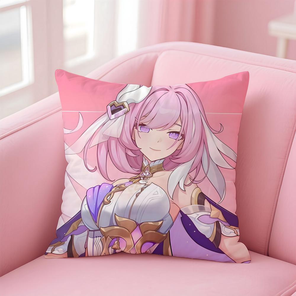 Honkai Impact 3rd Cushion Cover Pillow Case Soft Friendly Fabric Concealed Zipper