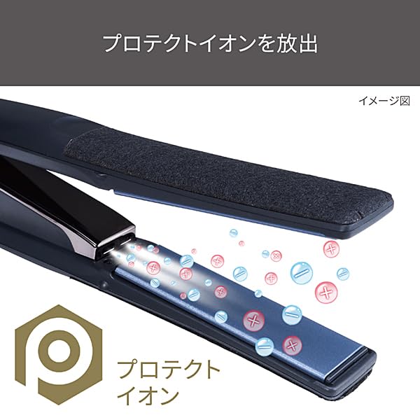 TESCOM Hair Straight Protect совместим с автоматическим утюжком Nobby от Easy Plug Black Iron, утюжок, ионизация, 25 мм, Overseas, регулировка/блокировка/память