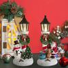 Santa Ornaments Light Up Snowman With Lights Resin Crafts Desktop Christmas Decorations, Desktop Lighting Ornaments (without Batteries)