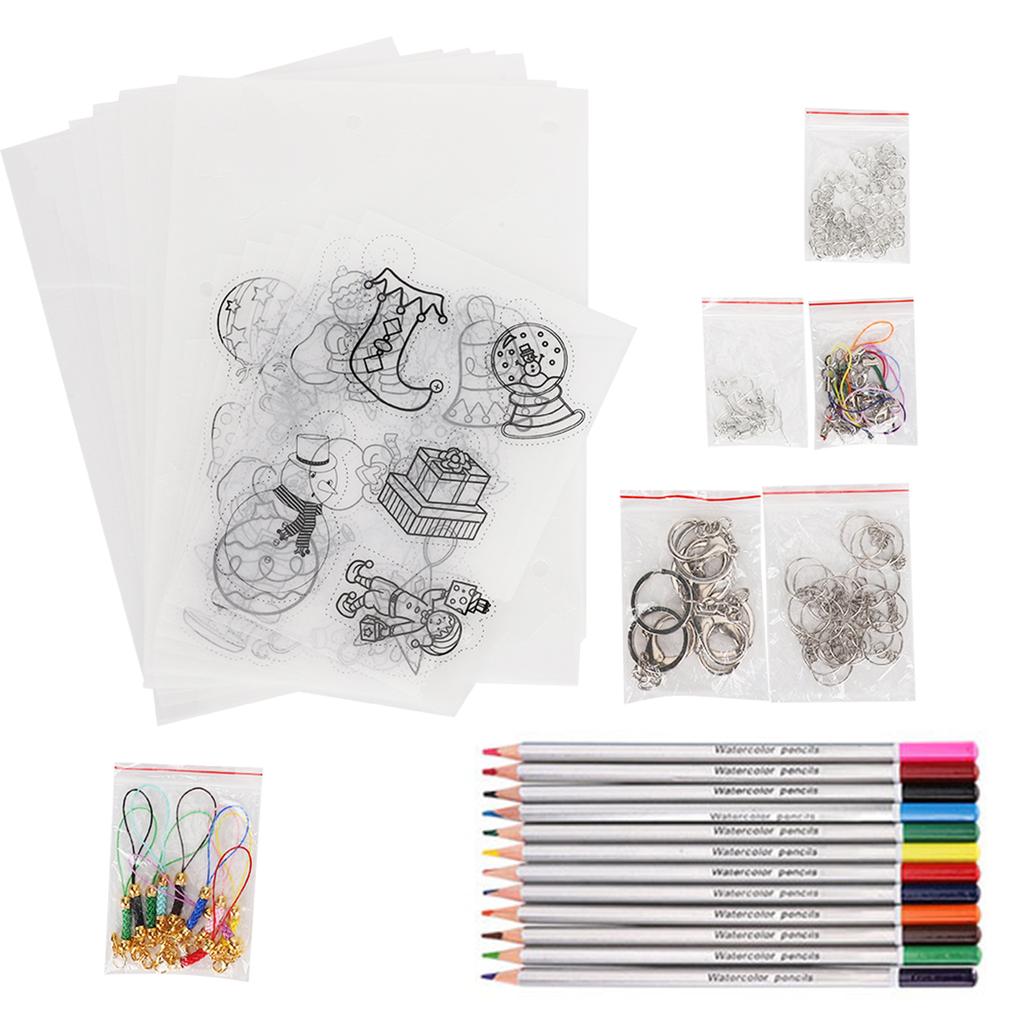 Набор термоусадочной пленки Цветной карандаш Термоусадочный ручной лист Комплект рождественский пакет 174#