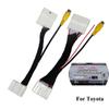 28 Pin Front Backup Camera+24 Pin Rear Camera Adapter Cable For Prius Highlander